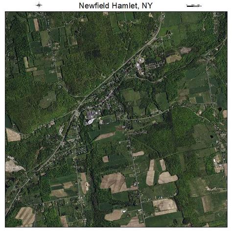 Aerial Photography Map of Newfield Hamlet, NY New York