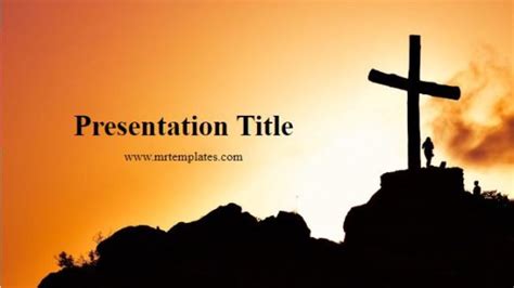 Cross PowerPoint Template - GraphicXtreme