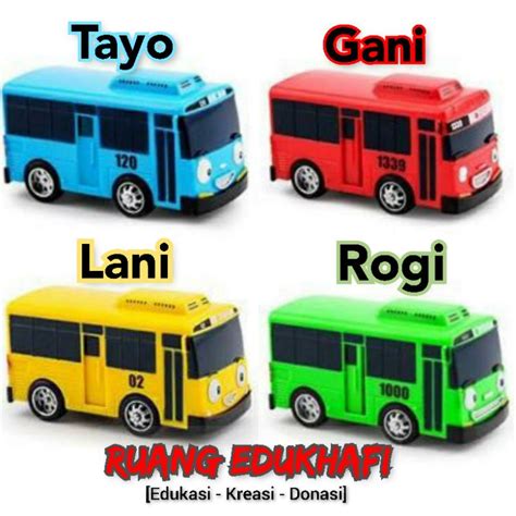 Jual Tayo / Bis Tayo / Mobil Tayo / Bus Tayo / Mobilan Tayo / Mainan Tayo 9 cm Sliding Door ...