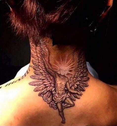 Neck Tattoos Angel