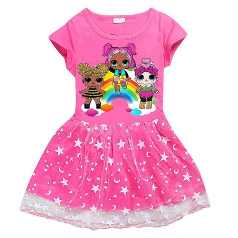 Kids LOL Dolls girl Birthday Outfit Personalized Party dress Short Sleeve dress | Kids outfits ...