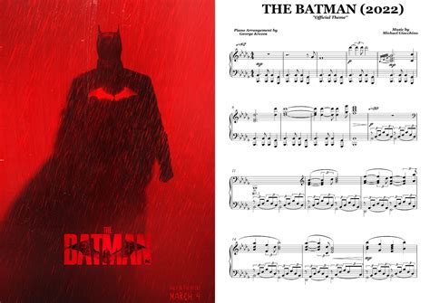 The Batman (2022) Official Theme | Piano Sheet Music Soundtracks