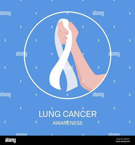 Lung cancer awareness ribbon, conceptual illustration Stock Photo - Alamy