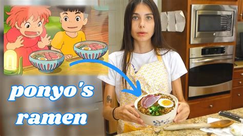 i cooked ramen from studio ghibli's ponyo - food from film ep. 1 - YouTube