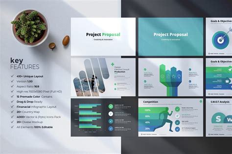 Project Proposal PowerPoint Template | Proposal templates, Project proposal template ...