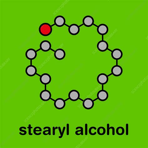 Stearyl alcohol molecule, illustration - Stock Image - F030/0272 ...