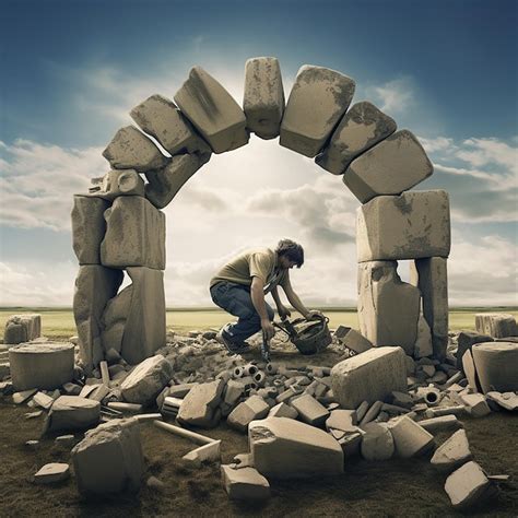 Premium Photo | Constructing Stonehenge