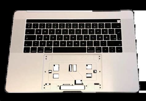 MacBook Pro 15'' A1707 Keyboard w/frame Nordic Layout Silver (without touch bar) | Mobile Parts