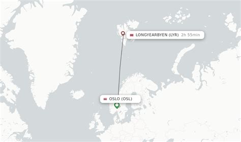 Direct (non-stop) flights from Oslo to Longyearbyen - schedules ...