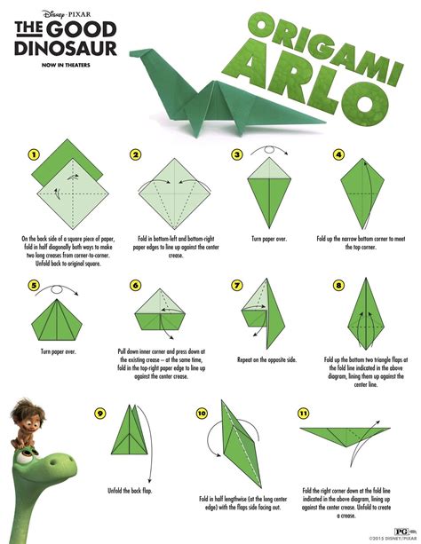 dinosaur origami instructions - LeighannAlly