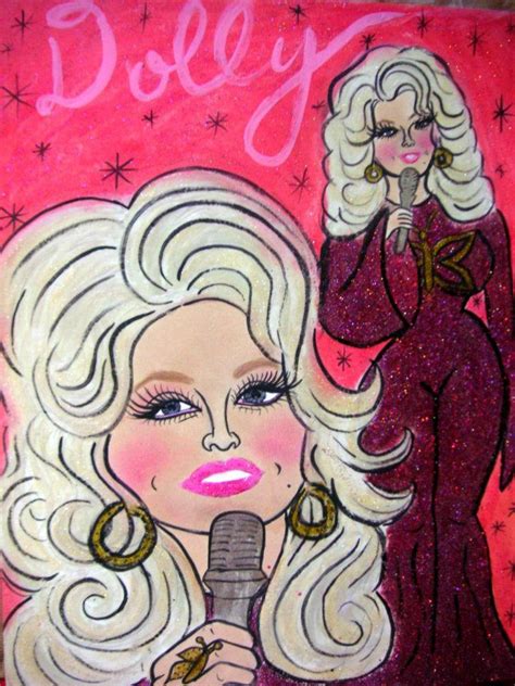 ~ Dolly Parton ~ painted in make up n' nail polish ~ Ambur Rockell ...