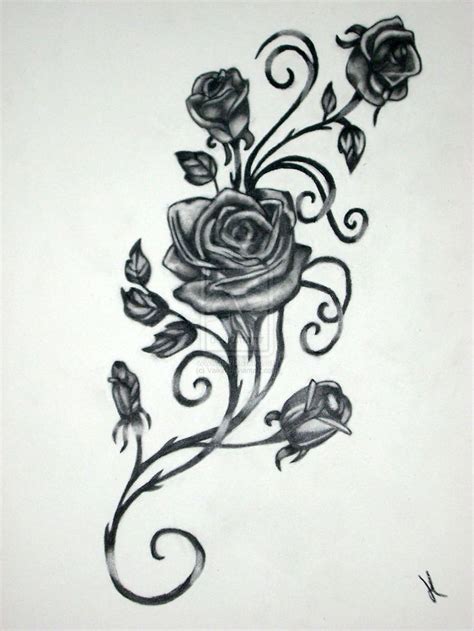 Rose vine tattoos, Vine tattoos, Tattoo templates