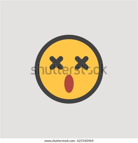 Not Ok Emotion Emoji Stickervectorillustrationicon: vector de stock (libre de regalías ...