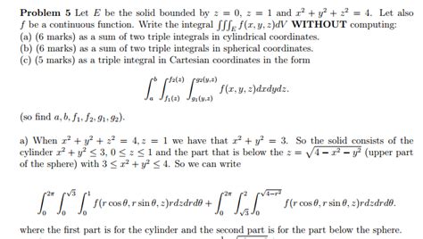 integration - Triple integral in cylindrical coordinates question - Mathematics Stack Exchange