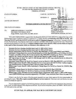 Clerk Of The Court Hillsborough County Florida Form - Fill and Sign Printable Template Online