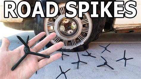 Hitting Road Spikes at 50 MPH - Fun with a 60,000 PSI Waterjet - YouTube