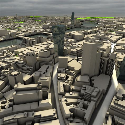 3d london skyline model