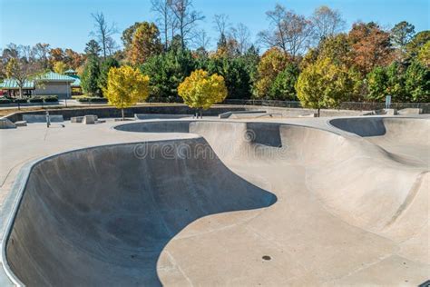 Skateboard Course at a Park Stock Photo - Image of cement, bright ...