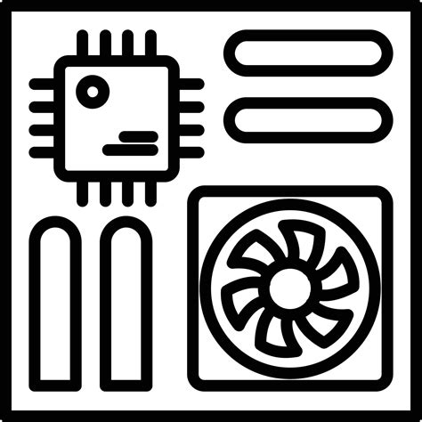 Motherboard Vector Line Icon 9294026 Vector Art at Vecteezy