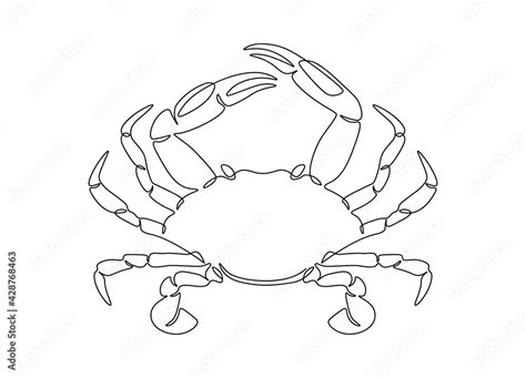 Crab Line Drawing