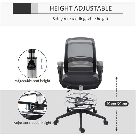 Tall Office Chair With Adjustable Height & Footrest