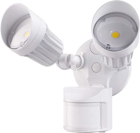 20W Dual-Head Motion Activated LED Outdoor Security Light, Photo Sensor, 3 Modes, DLC-Listed ...