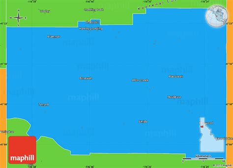 Political Simple Map of Benewah County