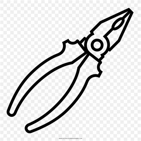 Drawing Coloring Book Black And White Pliers Clip Art, PNG, 1000x1000px ...