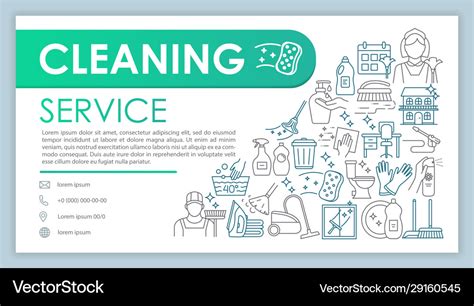 Cleaning service web banner business card Vector Image