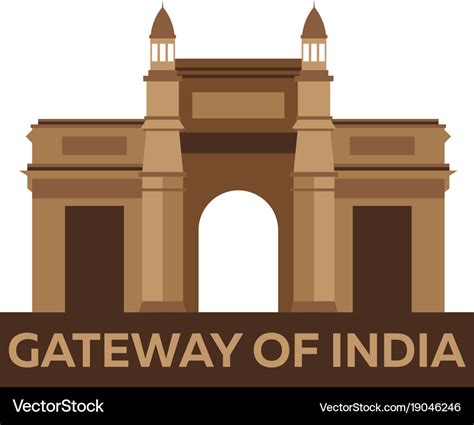 Gateway of india indian architecture mumbai Vector Image