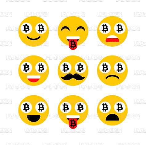 Emoji Smyley Bitcoin Emoji Bitcoin Emoticons E-money | Etsy