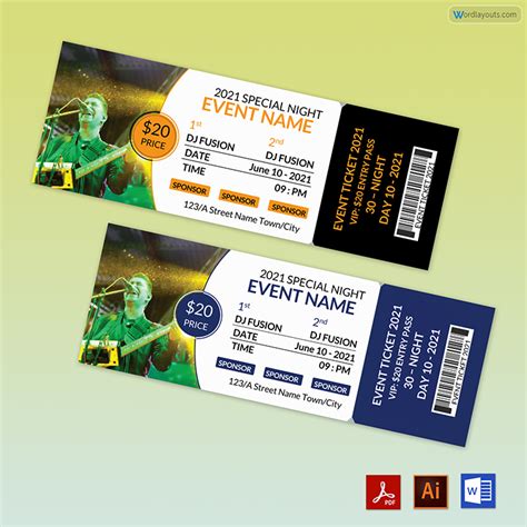 Event Ticket Template Psd