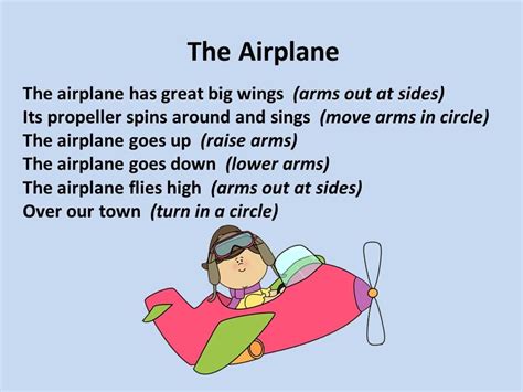 Airplane Preschool Poems, Preschool Music, Kids Poems, Preschool ...