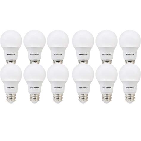 Sylvania LED Light Bulbs, A19, 8.5W (60W Equivalent), Soft White, 12-count - Walmart.com ...