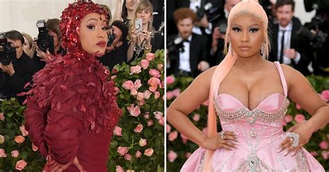 Met Gala: Cardi B and Nicki Minaj Both Wear Gowns With Huge Trains