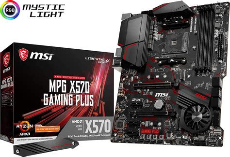 MSI MPG X570 GAMING PLUS Motherboard ATX, AM4, DDR4, LAN, USB 3.2 Gen2 ...