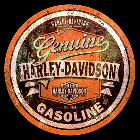 Harley Davidson vintage sign with rust texture by Domestrialization on DeviantArt