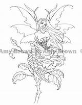 Amy Brown Coloring Pages Mermaid Blog Free Fairy Sketch Page sketch template