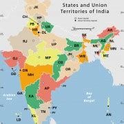 State and union territories India map - Maps of India