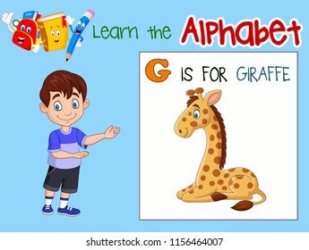 Illustration Letter G Giraffe Stock Vector (Royalty Free) 1156464007 | Shutterstock