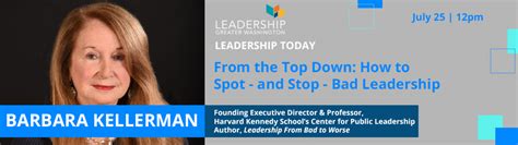 Leadership Today with Barbara Kellerman | Leadership Greater Washington