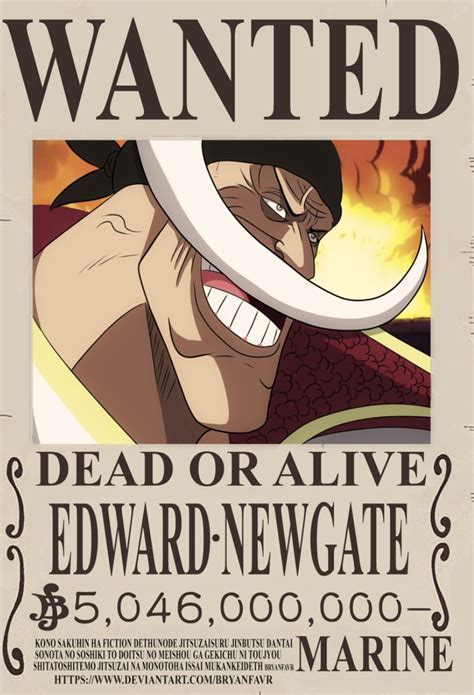 The Captain of the “Whitebeard Pirates” Wanted poster just got released ...