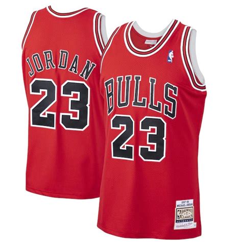 Men's Michael Jordan Bulls 23 throwback classic jersey red