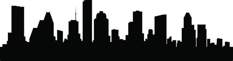 Houston Texas City Skyline Silhouette Stock Illustration - Download ...