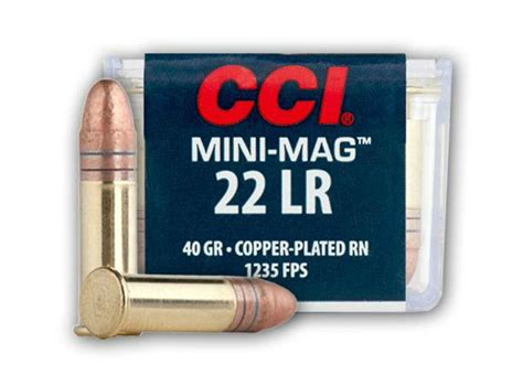 CCI MINI-MAG .22 Long Rifle 40 Grain Copper-Plated Round Nose 100 Rounds/ box Ammo - Abide Armory