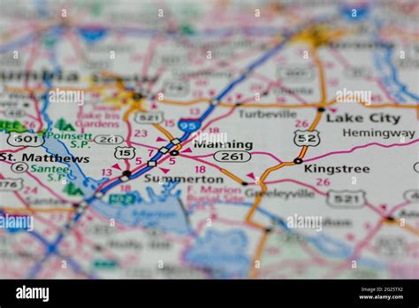 Map of manning south carolina hi-res stock photography and images - Alamy