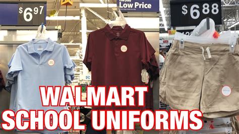 WALMART SCHOOL UNIFORMS SHOPPING 2019 BACK TO SCHOOL - YouTube