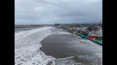 Santa cruz beach boardwalk storm damage - YouTube