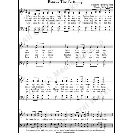 Rescue the perishing Sheet Music (SATB) Including Practice Music.