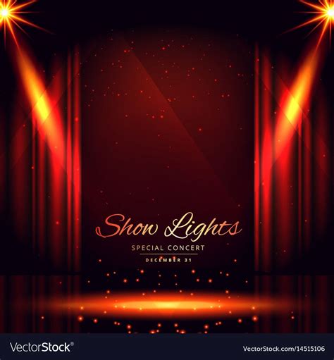 Open red curtains theater background vector image on VectorStock | Photo art frame, Best ...